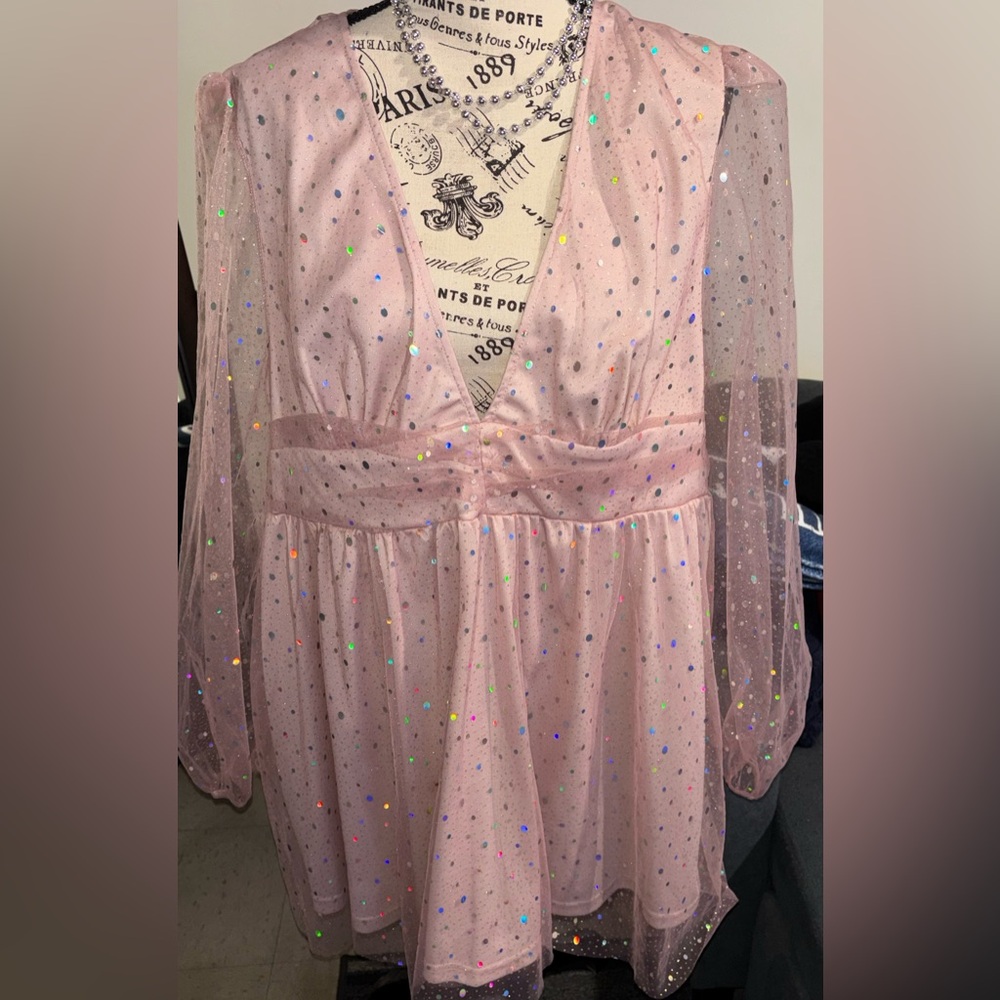 NEW Pink Prom Dress Size 2X NWT - Picture 2 of 6